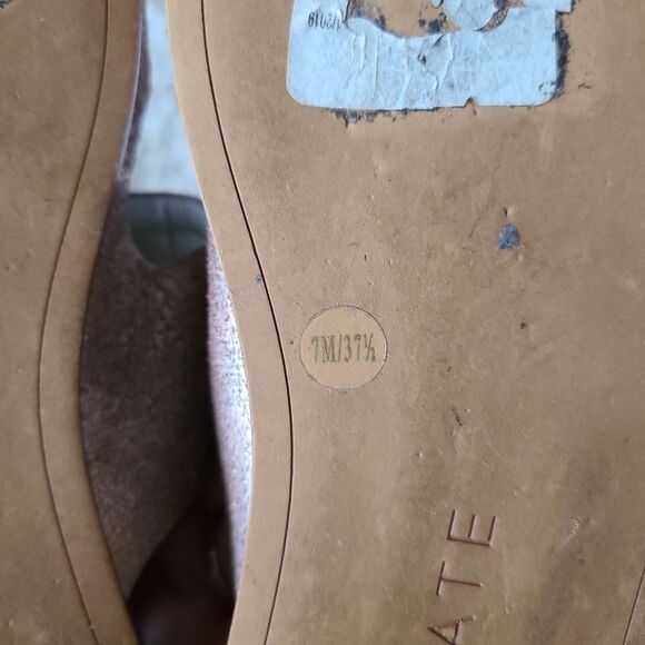 1. State Ocel Rose Gold Metalic Leather Sandals sz 7 - Picture 5 of 6